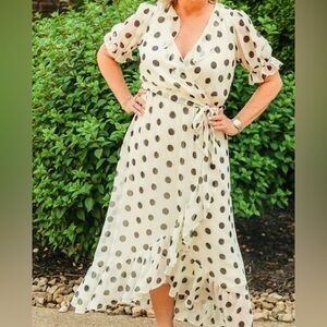 Lauren Conrad Ruffled Wrap Maxi Dress